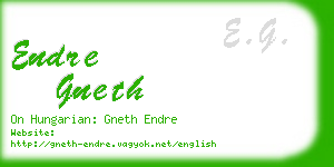 endre gneth business card